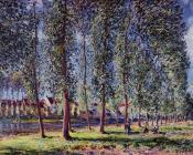 阿尔弗莱德西斯莱 - Lane of Poplars at Moret